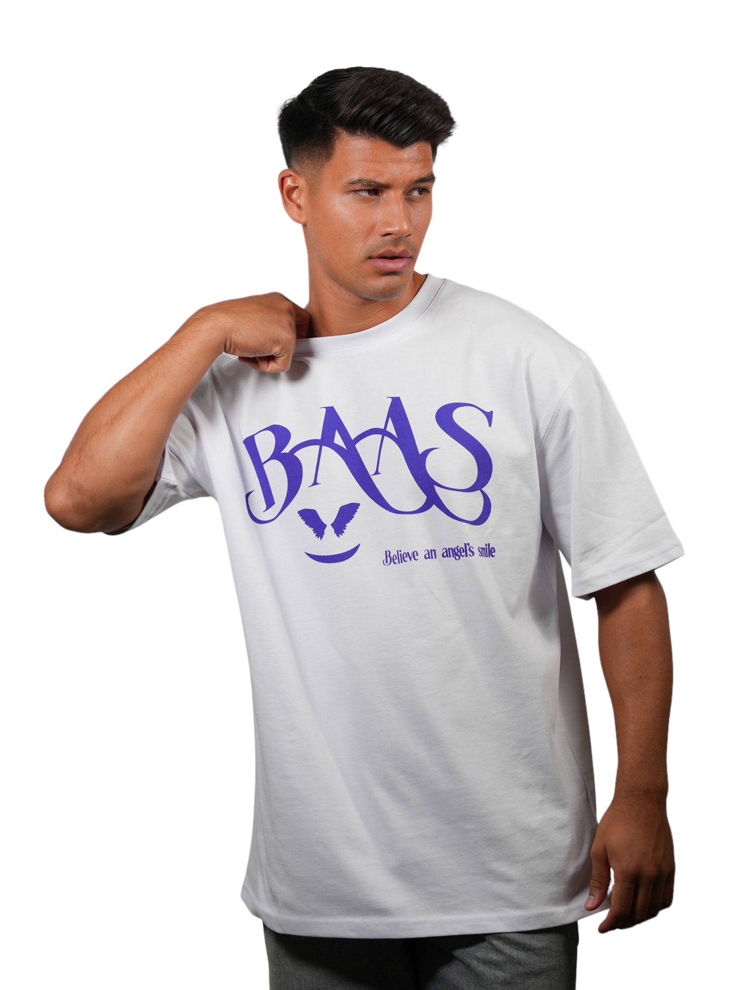 BAAS OVERSIZED TEE WHITE PURPLE