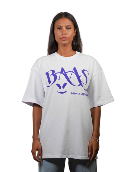 BAAS OVERSIZED TEE WHITE PURPLE