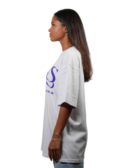 BAAS OVERSIZED TEE WHITE PURPLE