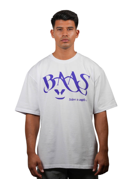 BAAS OVERSIZED TEE WHITE PURPLE